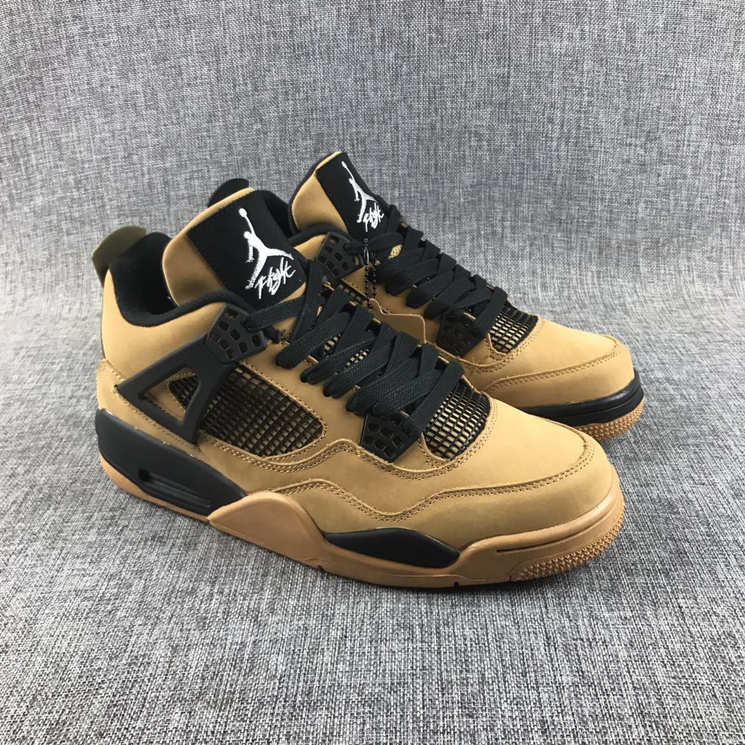 x Air Jordan 4 Brown Black Shoes - Click Image to Close